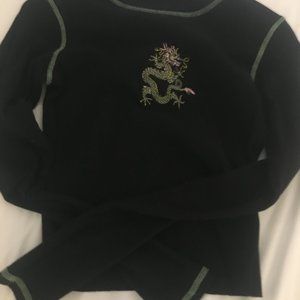 Brandy Melville Green Dragon Long Sleeve